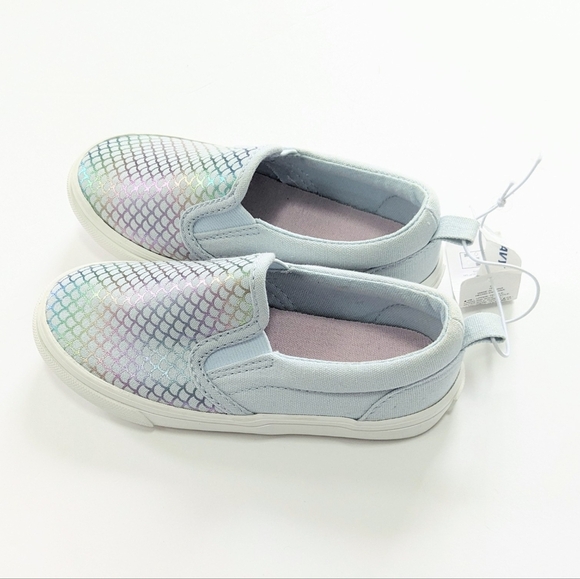 Old Navy Kids Mermaid-Print Canvas Slip-Ons - Picture 2 of 6